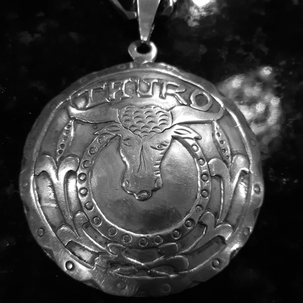 Sterling Silver Tauro Charm Set 2-1/4" in Diameter